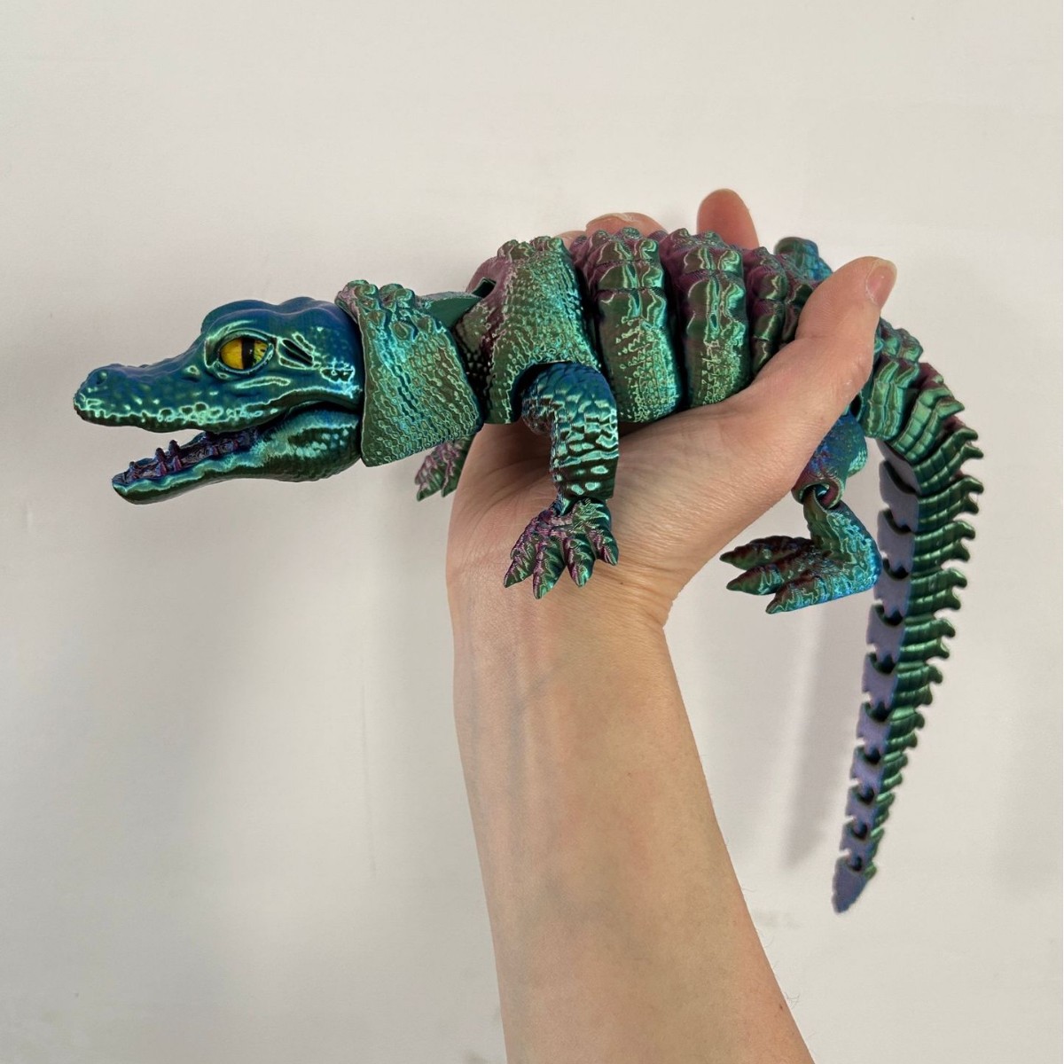 3D Printing Lizard - 3D Printed Crocodile with Integrated Joint