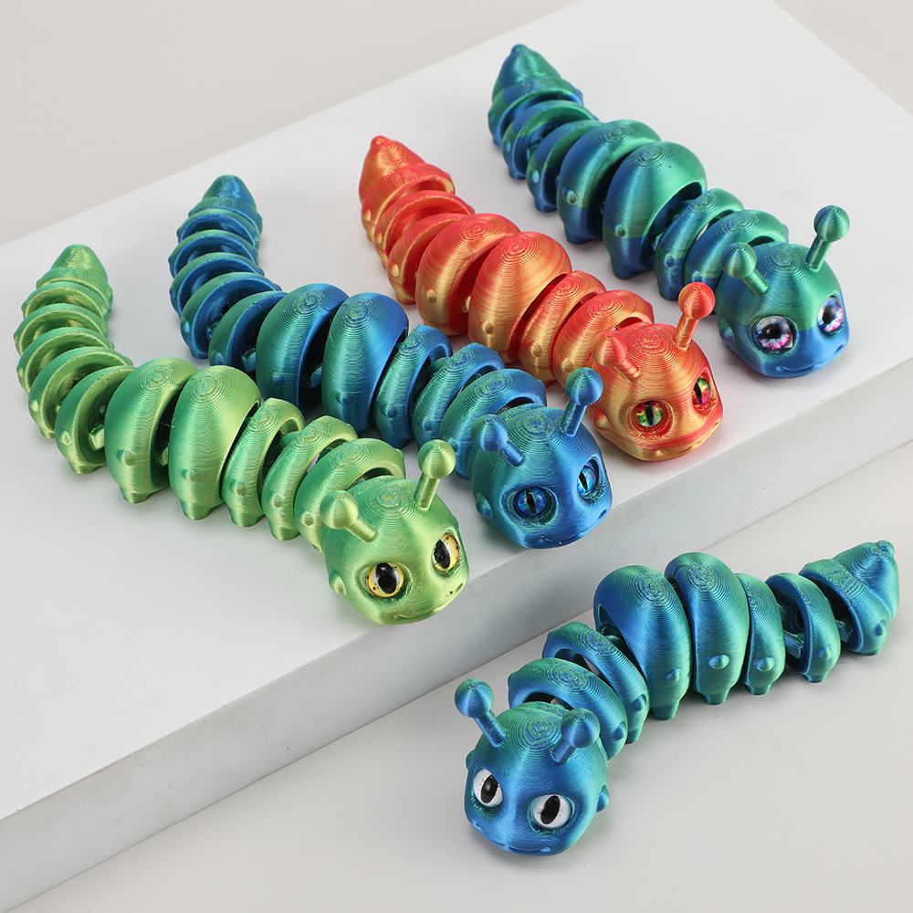 3D Printing Lizard - New 3D Printed Caterpillar Toy with