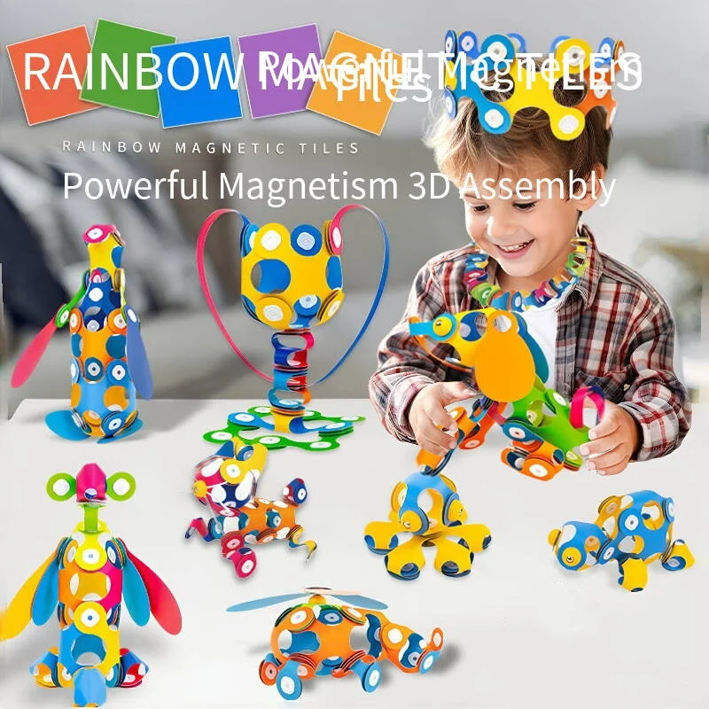 48Pcs Rainbow Magnetic Sheet K - 3D Printing Lego recension och pris