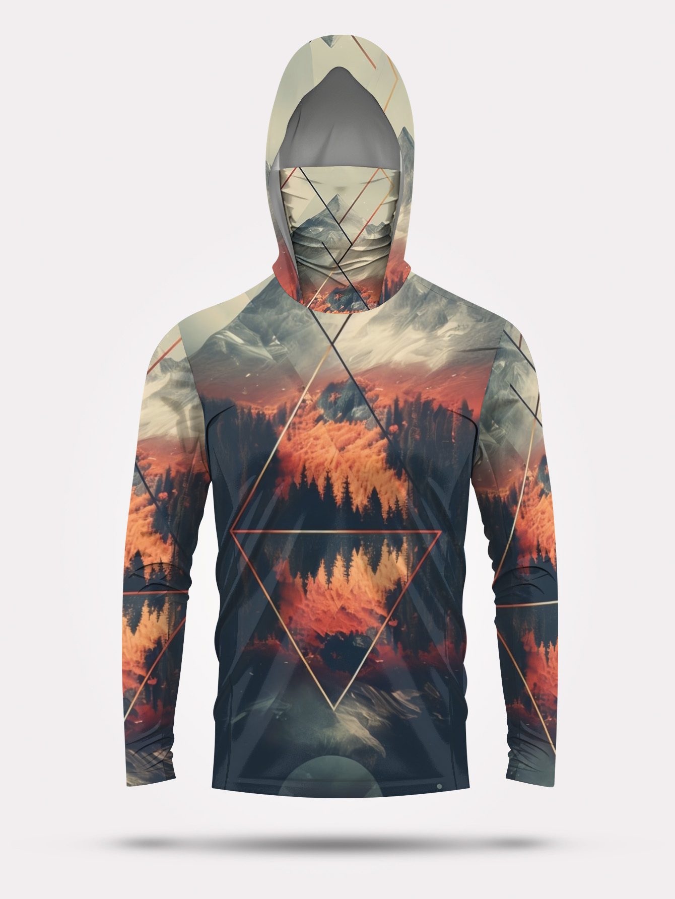 Outdoor Men's Fishing Hoodie B - 3D Printing Mask recension och pris