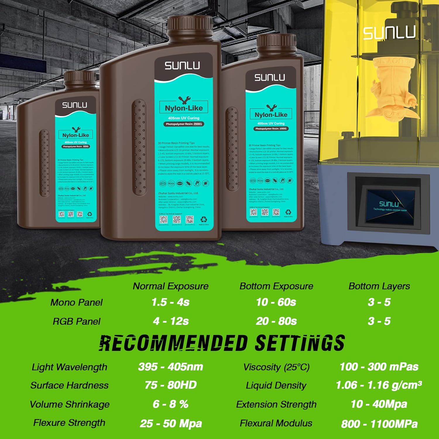 SUNLU 1KG Nylon-Like/Toughness - Glue For 3D Printing recension och pris