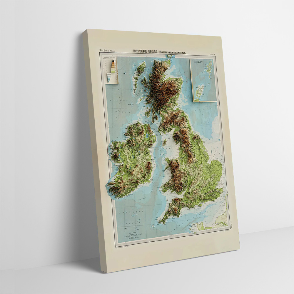 3D Relief Map of 1922 British  - 3D Printing Figure recension och pris