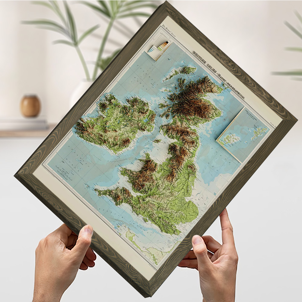 3D Relief Map of 1922 British  - 3D Printing Figure recension och pris