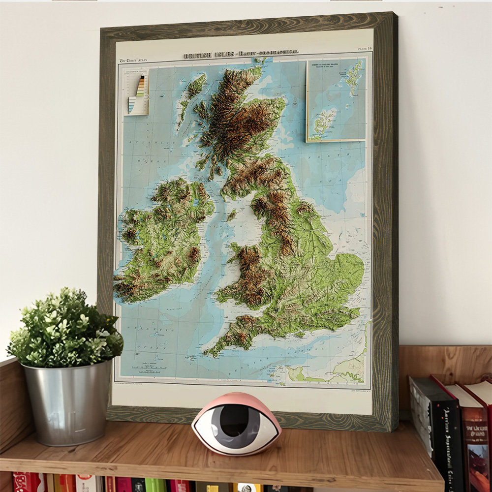 3D Relief Map of 1922 British  - 3D Printing Figure recension och pris