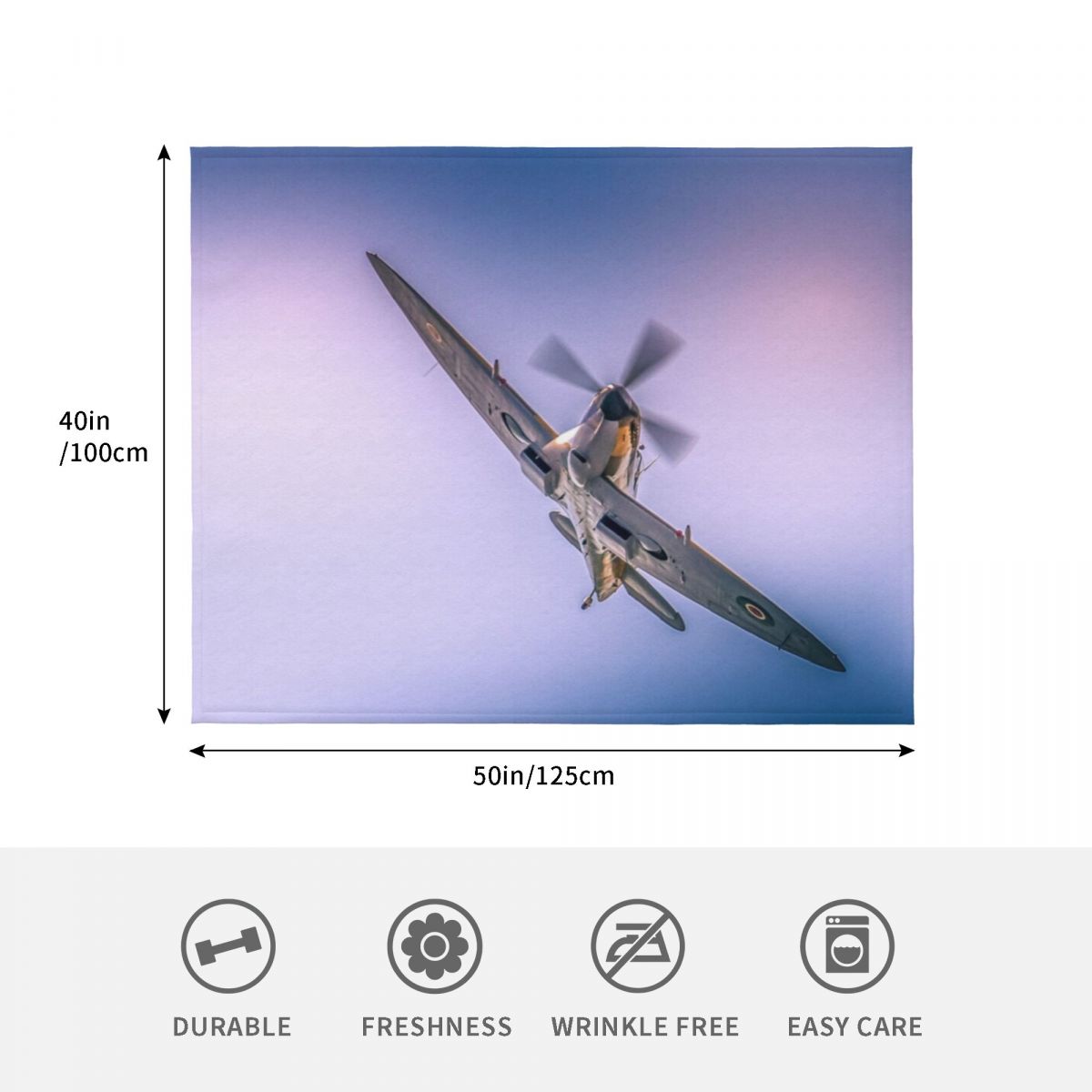 The iconic Spitfire Throw Blan - 3D Printing Icon recension och pris