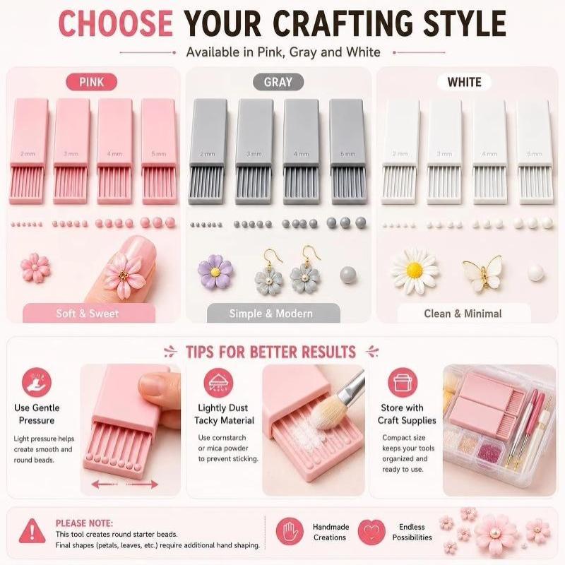 Nail Art Bead Roller 4PCS Set  - 3D Printing Clay recension och pris