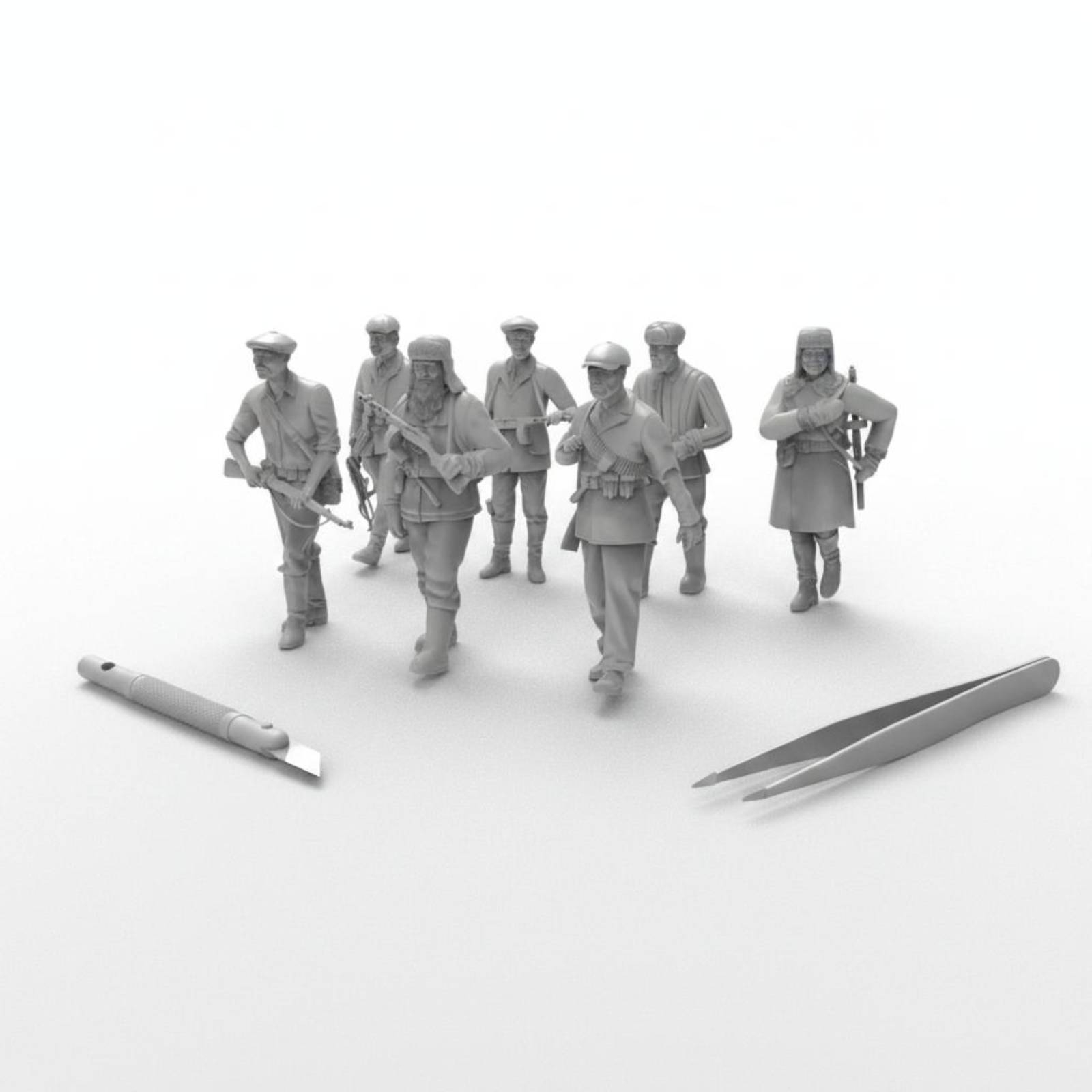 7 Pieces World War II Soldier  - 3D Printing Figure recension och pris