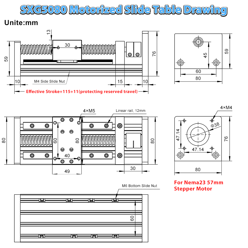 Z Axis 80mm Wide Trapezoidal s - Linear Guide Rail recension och pris