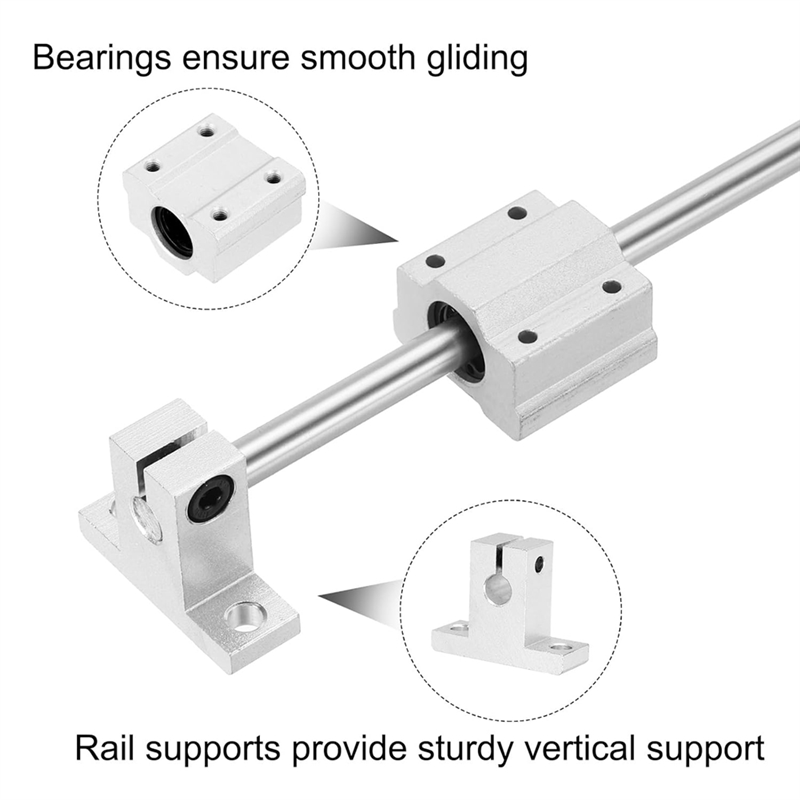 AT51-2 Pcs 8Mmx150mm Linear Mo - Linear Guide Rail recension och pris