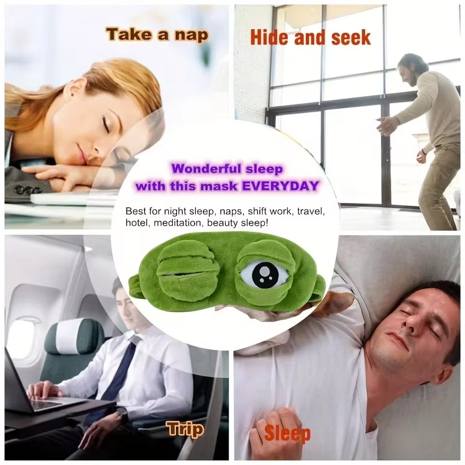 3D Frog Sleep Mask Natural Sle - 3D Printing Mask recension och pris