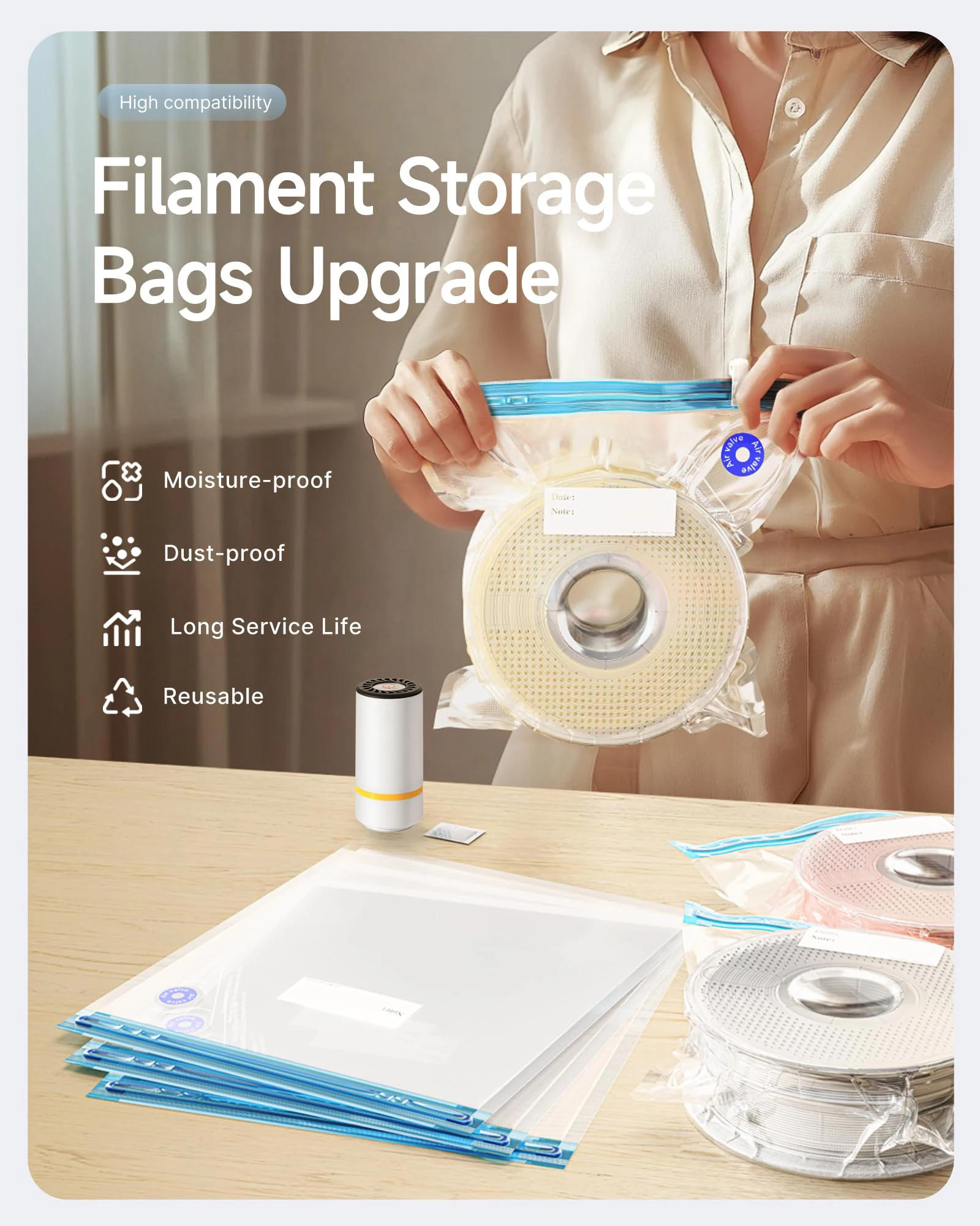 3D Printer Filament Vacuum Bag - 3D Printing Website recension och pris