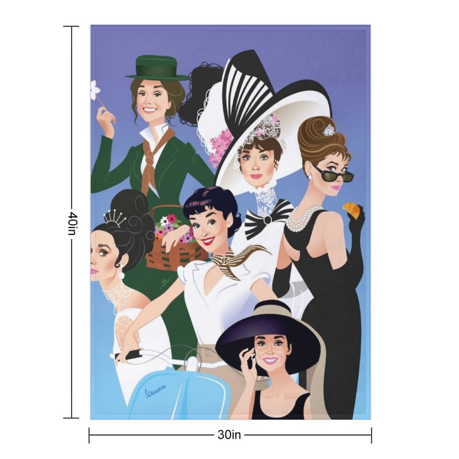 Style Icon Throw Blanket Blank - 3D Printing Icon recension och pris