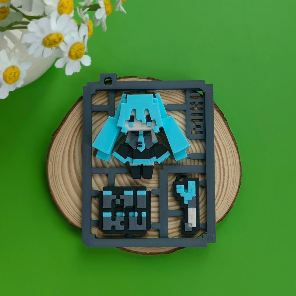 3D Printed Cute Pixel Hatsune  - 3D Printing Gundam recension och pris
