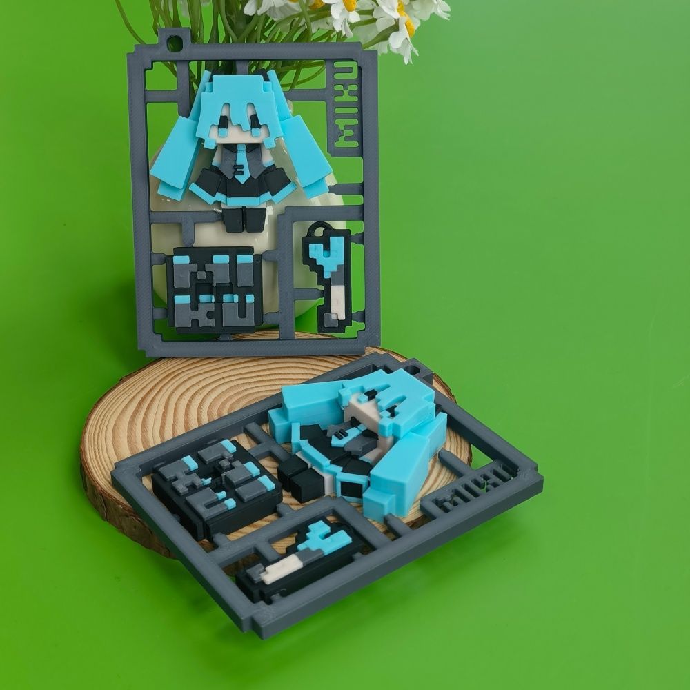 3D Printed Cute Pixel Hatsune  - 3D Printing Gundam recension och pris