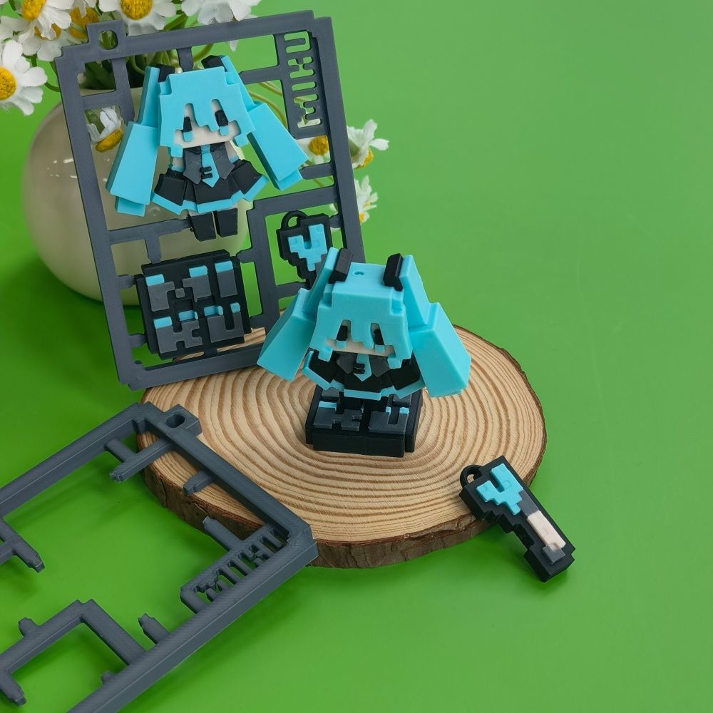 3D Printed Cute Pixel Hatsune  - 3D Printing Gundam recension och pris