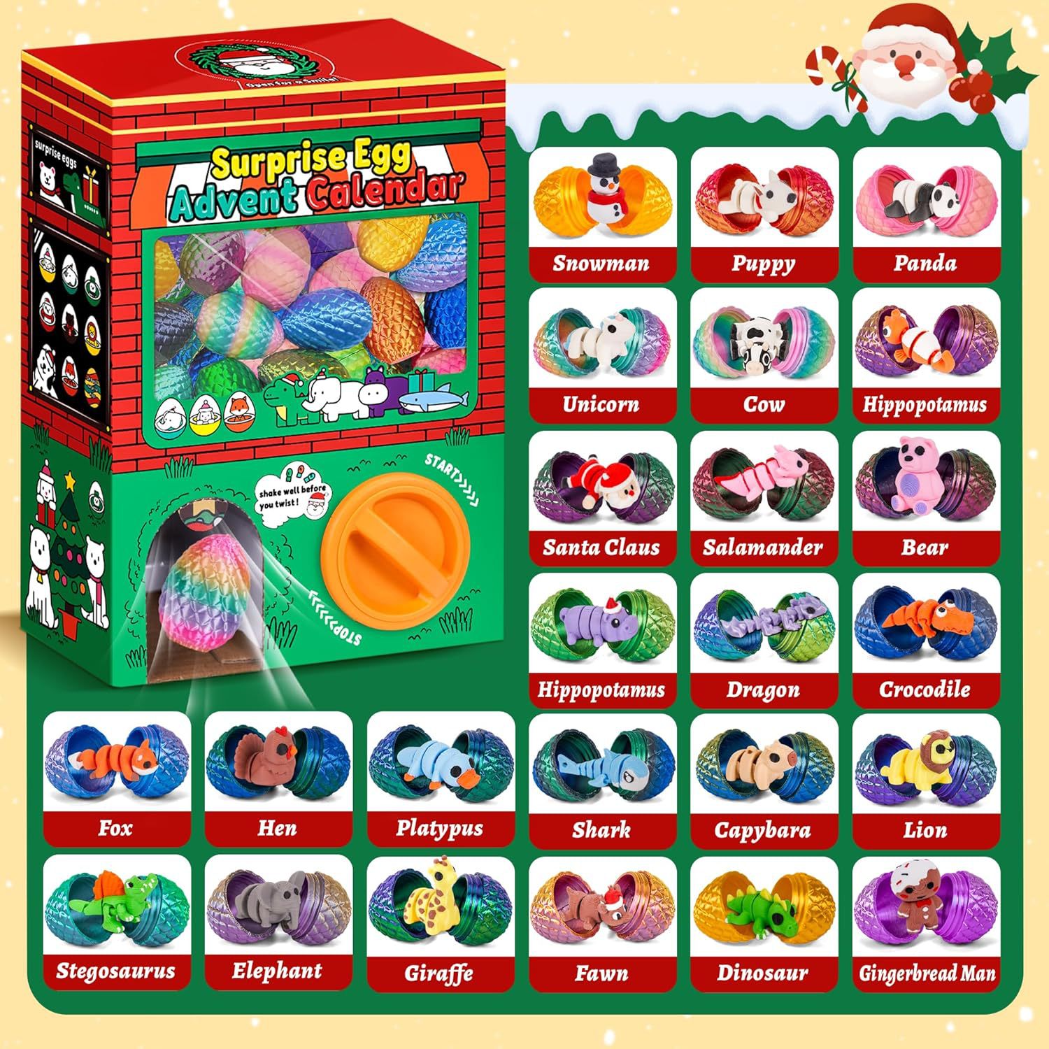 24pcs 3D Printed Surprise Egg  - 3D Printing Figure recension och pris